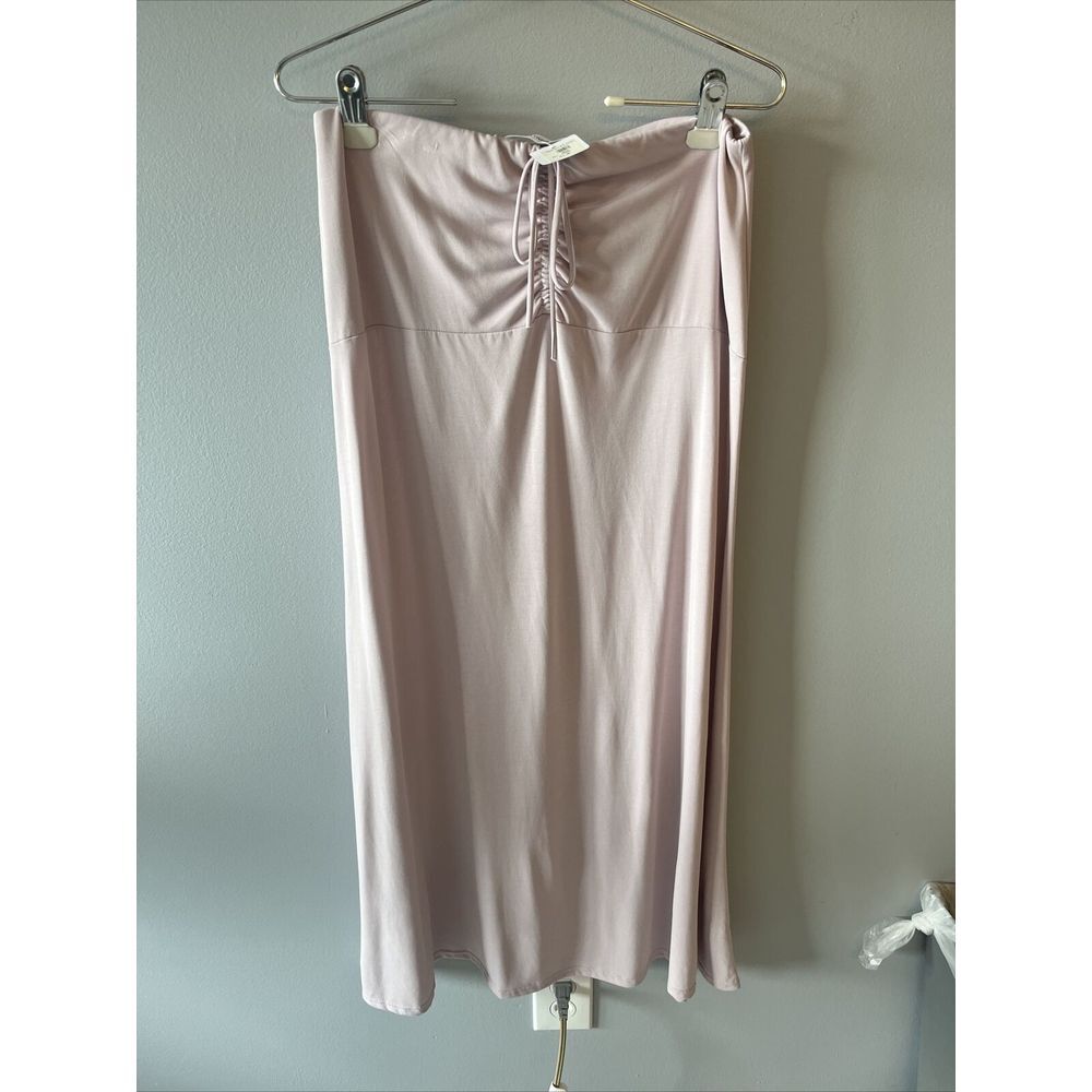 Wasabi + Mint Women's L Lavender polyester, rayon, spandex Faux Wrap Long Dress‎